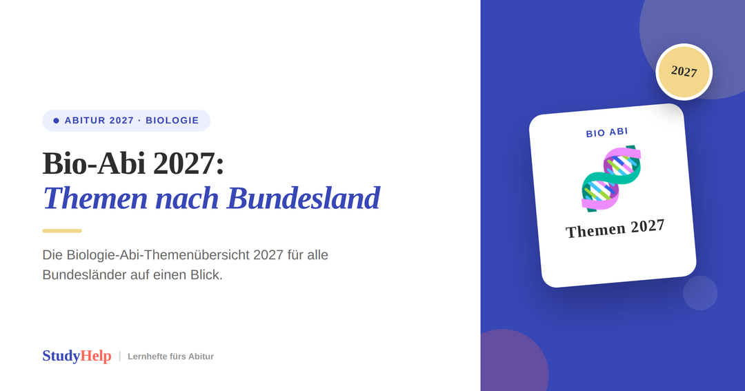 Biologie Abitur 2027: Alle Themen nach Bundesland