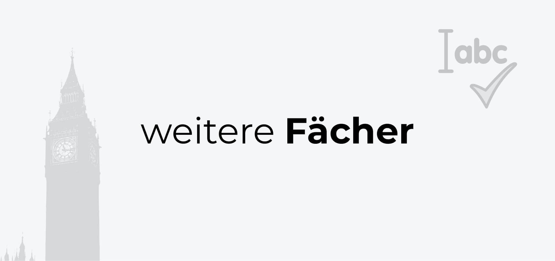 weitere Fächer für 5. bis 10. Klasse