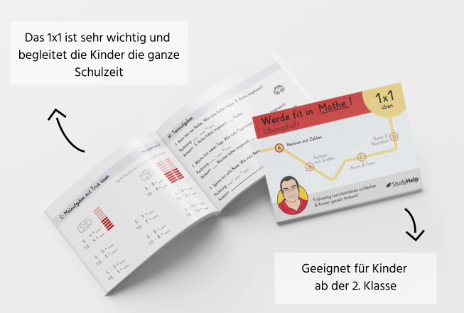 Werde fit in Mathe - Einmaleins (1x1) üben | StudyHelp Verlag.