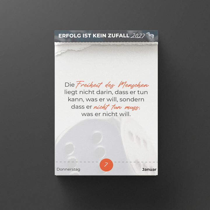 Erfolg ist kein Zufall – Abreißkalender 2027