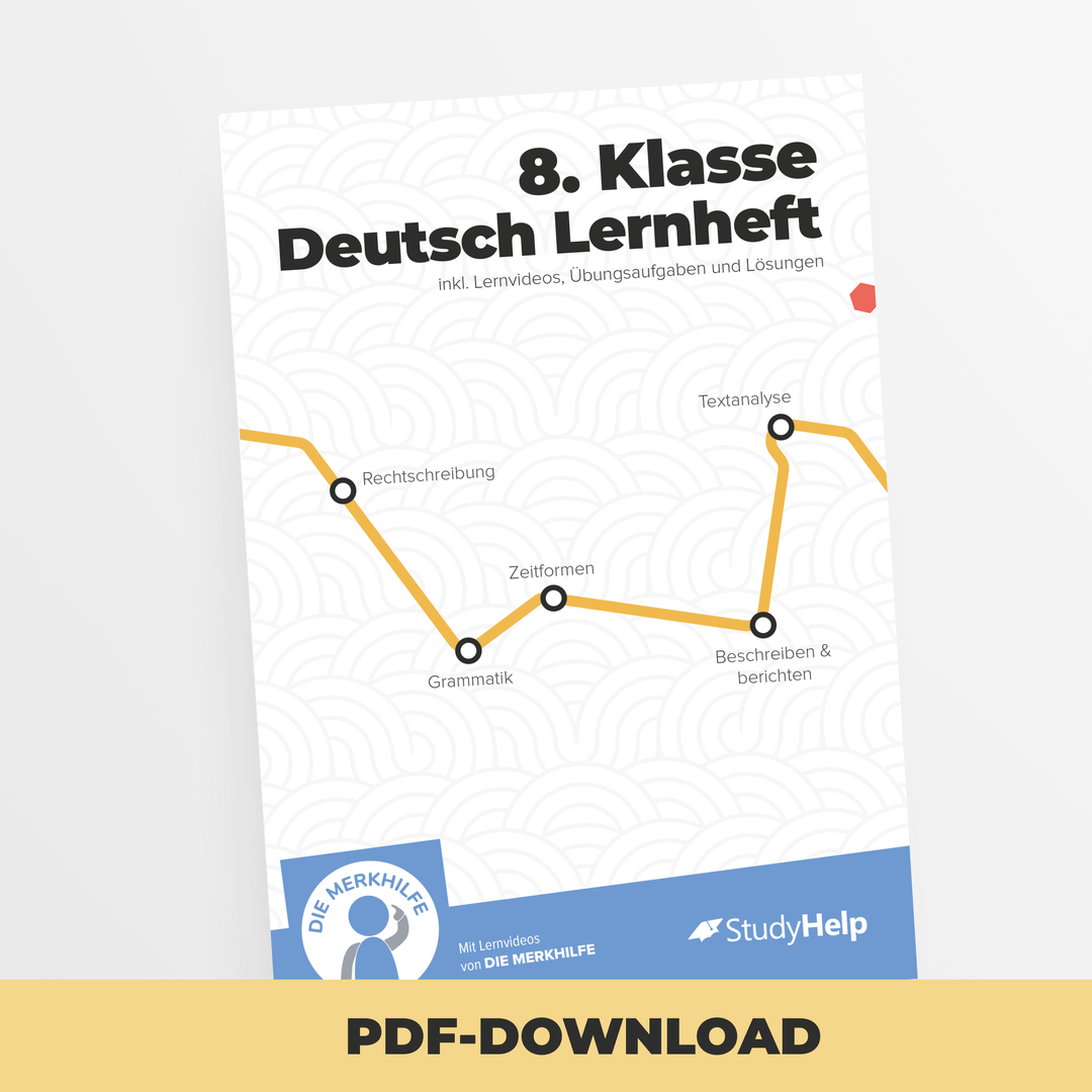 Deutsch Lernheft 8. Klasse | StudyHelp Verlag.