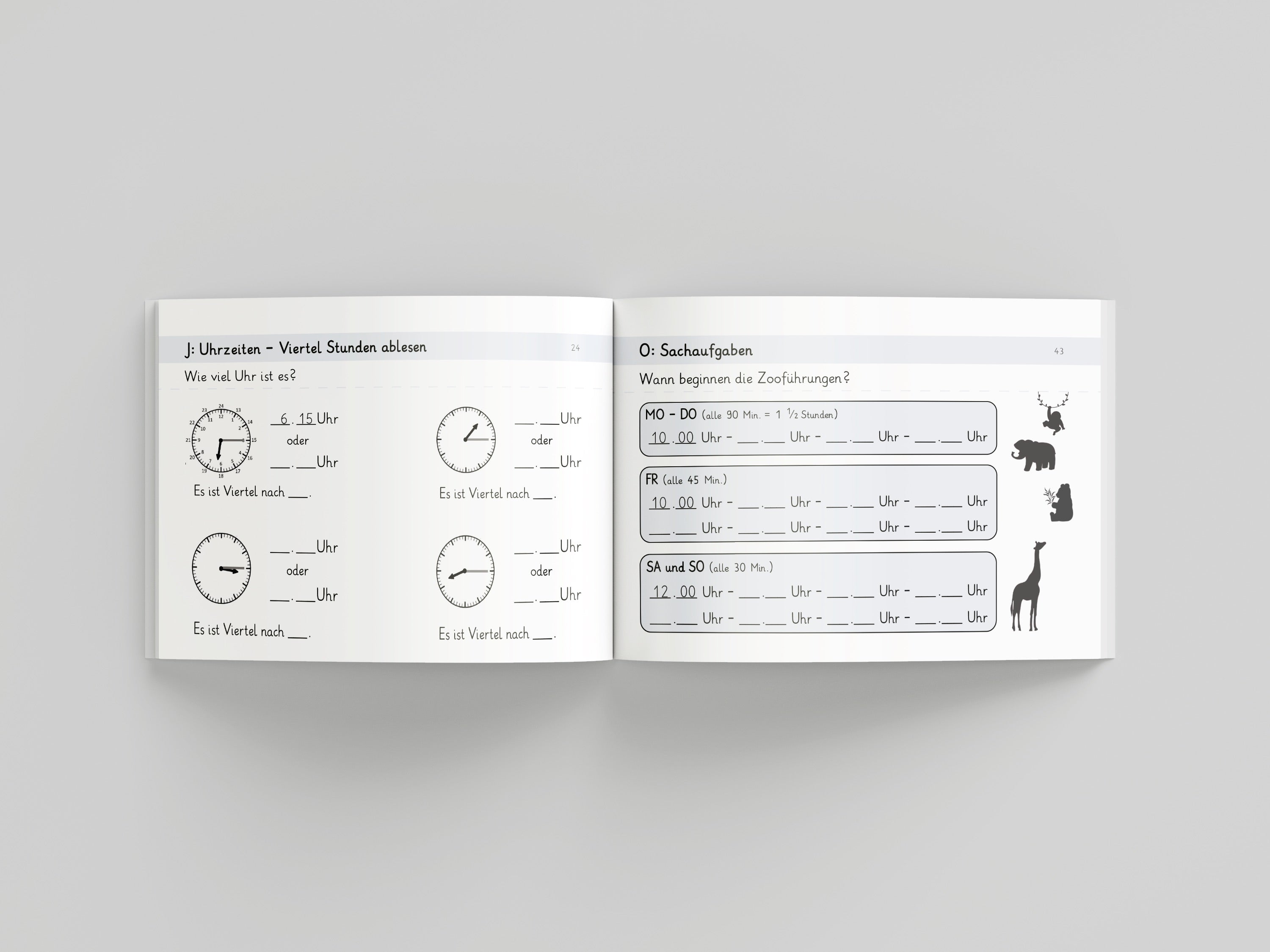 Werde fit in Mathe - Uhrzeiten und Zeitspannen Diagnoseheft