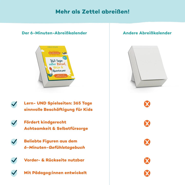 6-Minuten-Abreißkalender für Kinder – Spaß und Lernen jeden Tag
