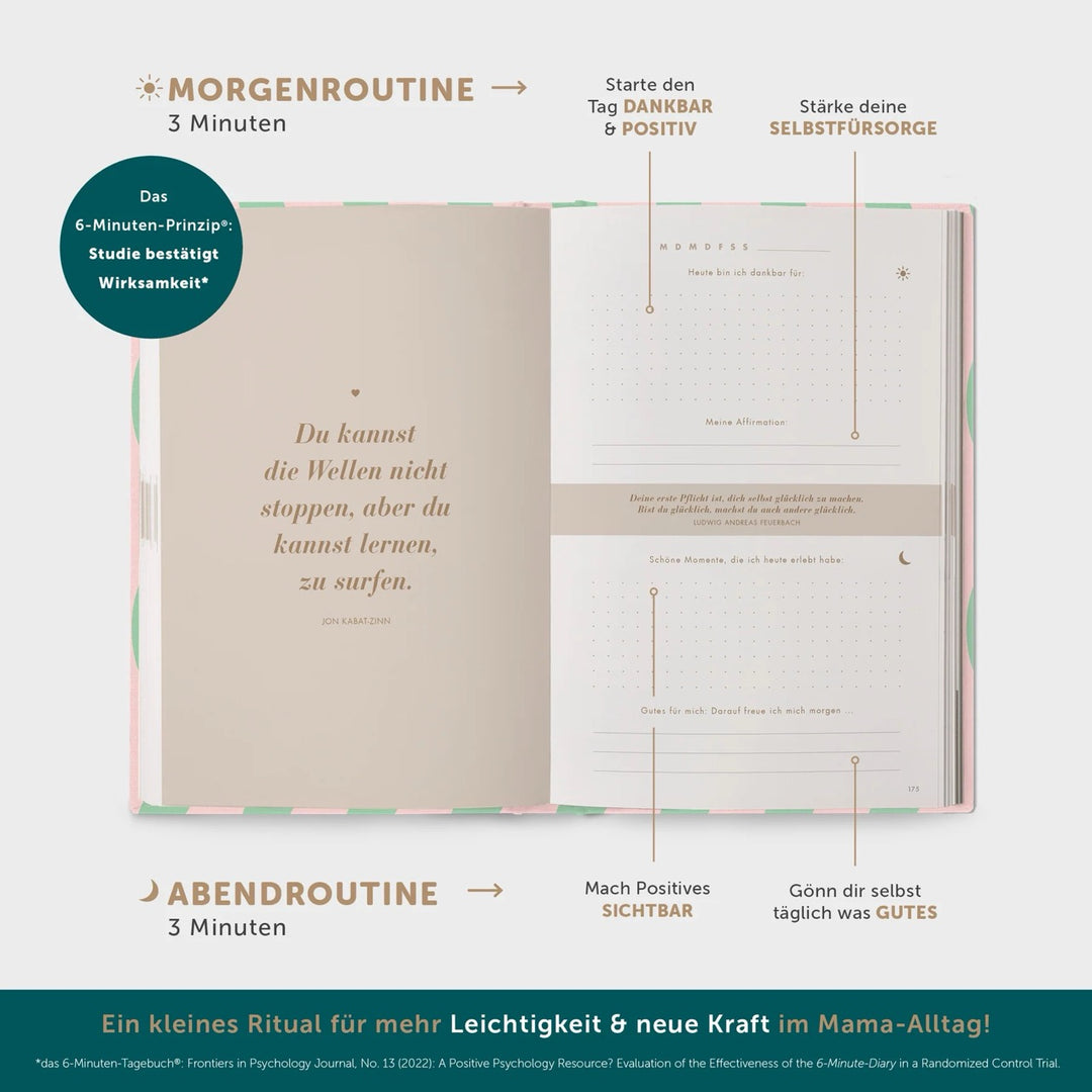 Das 6-Minuten-Tagebuch für Mamas | 6-Minuten Verlag.