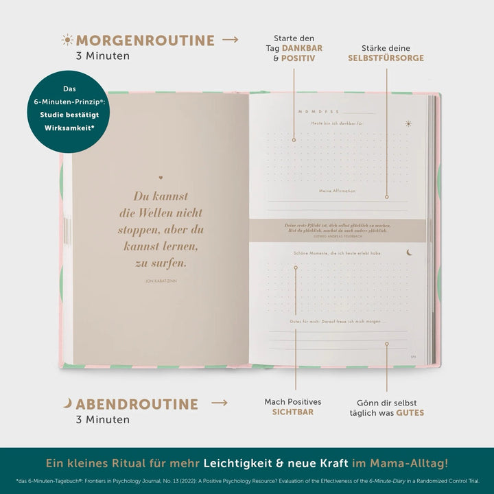 Das 6-Minuten-Tagebuch für Mamas | 6-Minuten Verlag.