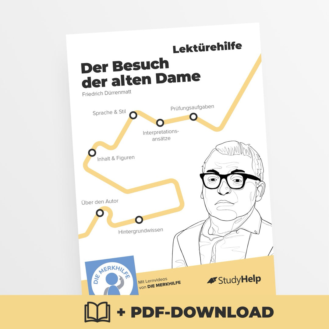Lektürehilfe zu Besuch der alten Dame - Dürrenmatt | StudyHelp Verlag.