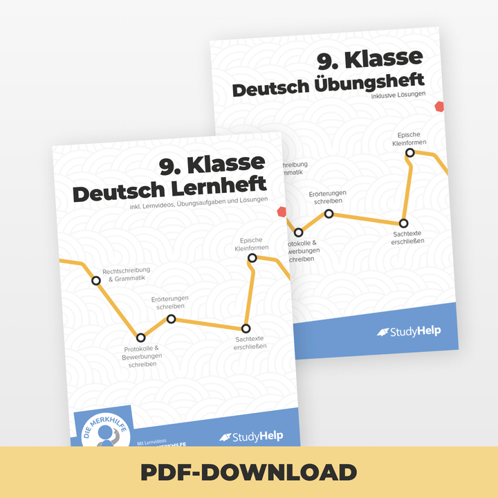 Deutsch Lernhefte Set 9. Klasse | StudyHelp Verlag.