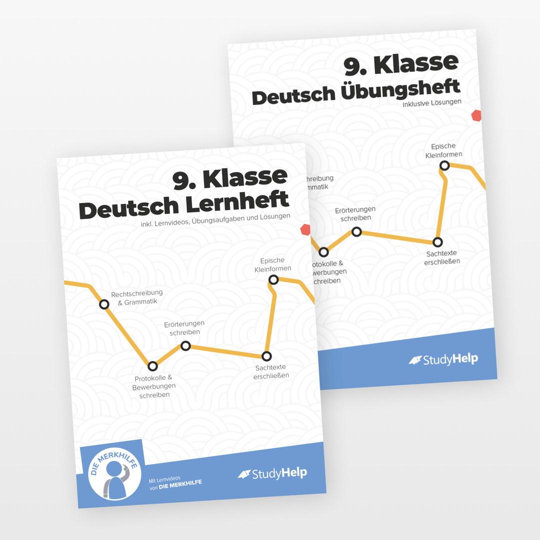 Deutsch Lernhefte Set 9. Klasse | StudyHelp Verlag.