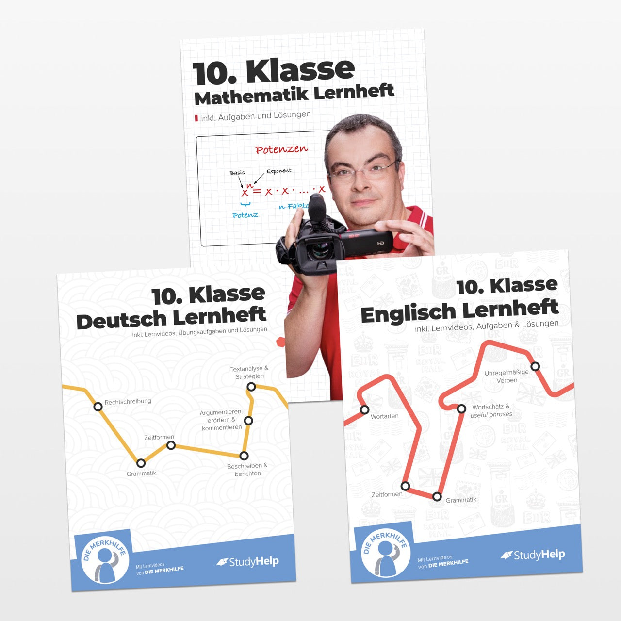 10. Klasse Hauptfächer Lernhefte Set | inklusive Lernvideos – StudyHelp