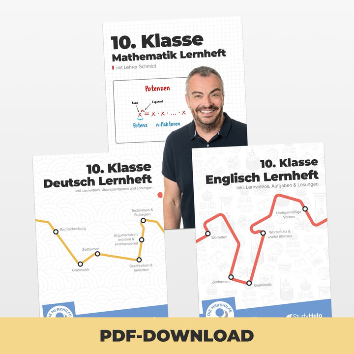 Hauptfächer Set für die 10. Klasse | StudyHelp Verlag.