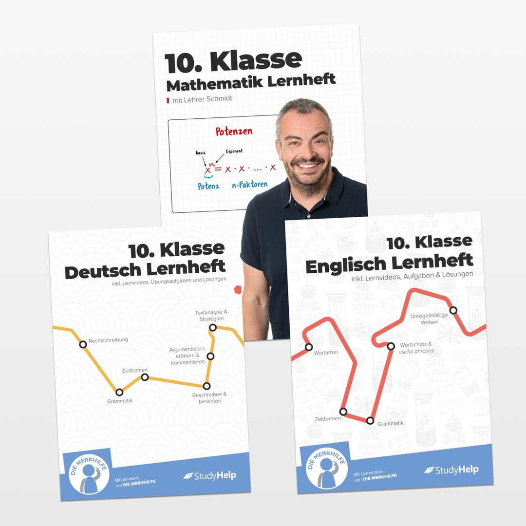Hauptfächer Set für die 10. Klasse | StudyHelp Verlag.