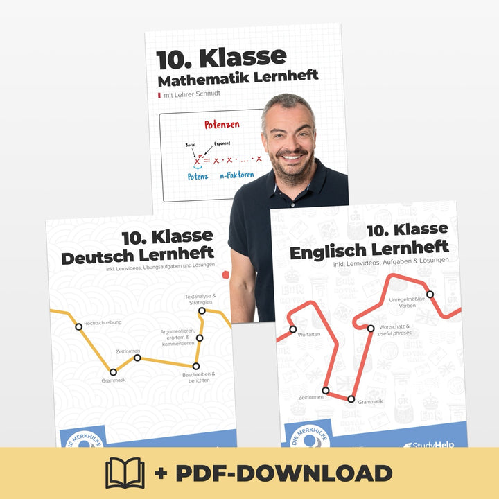 Hauptfächer Set für die 10. Klasse | StudyHelp Verlag.
