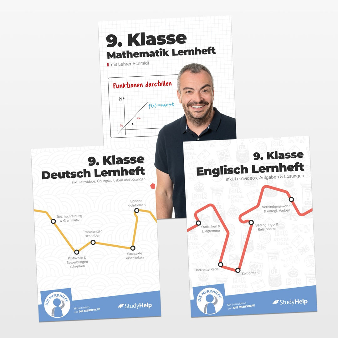 Hauptfächer Set für die 9. Klasse | StudyHelp Verlag.
