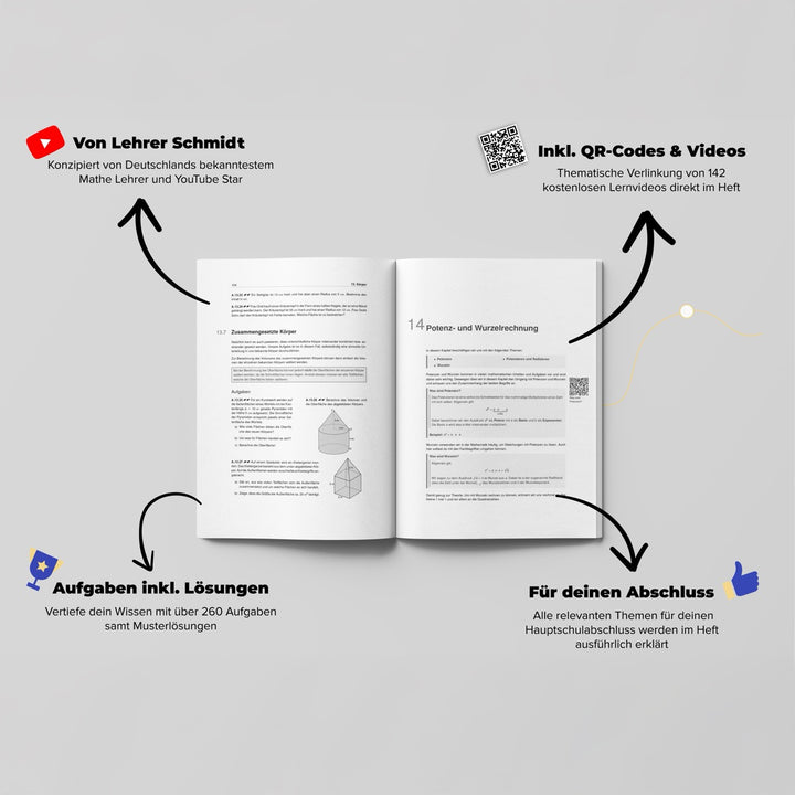 Mathe Hauptschulabschluss (9. Klasse) by Lehrer Schmidt | StudyHelp Verlag.