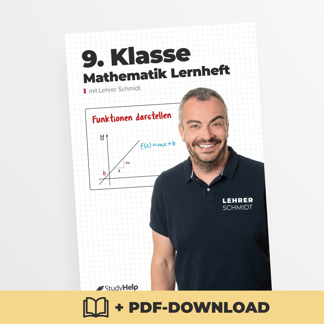 Mathematik Lernheft 9. Klasse by Lehrer Schmidt | StudyHelp Verlag.