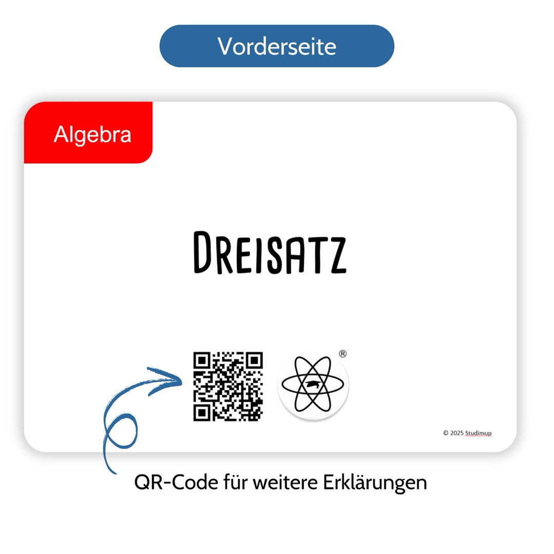 Mathe Spickzettel A6 Pro: Lernkarten für die 5.-7. Klasse | Studimup.