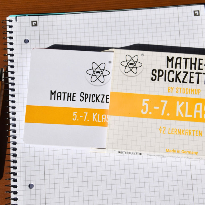 Mathe Spickzettel A6 Pro: Lernkarten für die 5.-7. Klasse | Studimup.