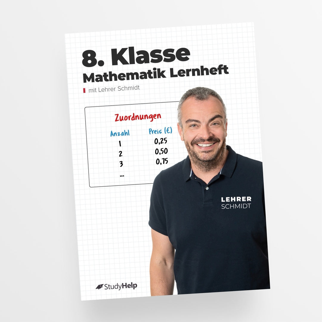 Mathematik Lernheft 8. Klasse by Lehrer Schmidt | StudyHelp Verlag.