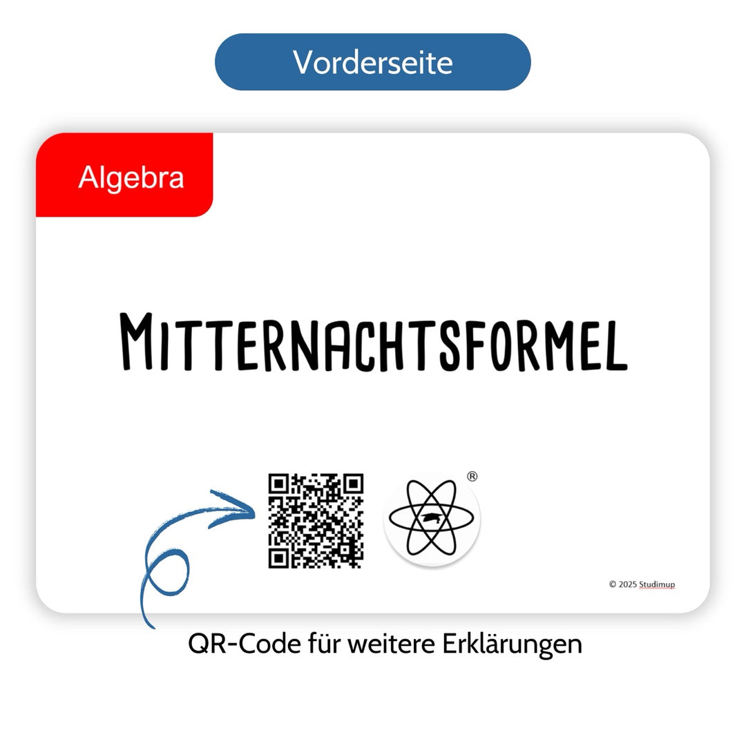 Mathe Spickzettel A6 Pro: Lernkarten für die 8.-10. Klasse | Studimup.