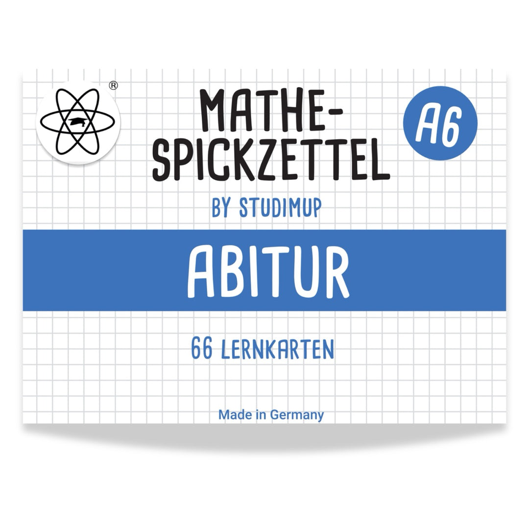 Mathe Spickzettel A6 Pro: Lernkarten für das Abitur | Studimup.