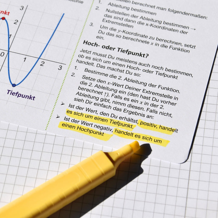Mathe Spickzettel A6 Pro: Lernkarten für das Abitur | Studimup.