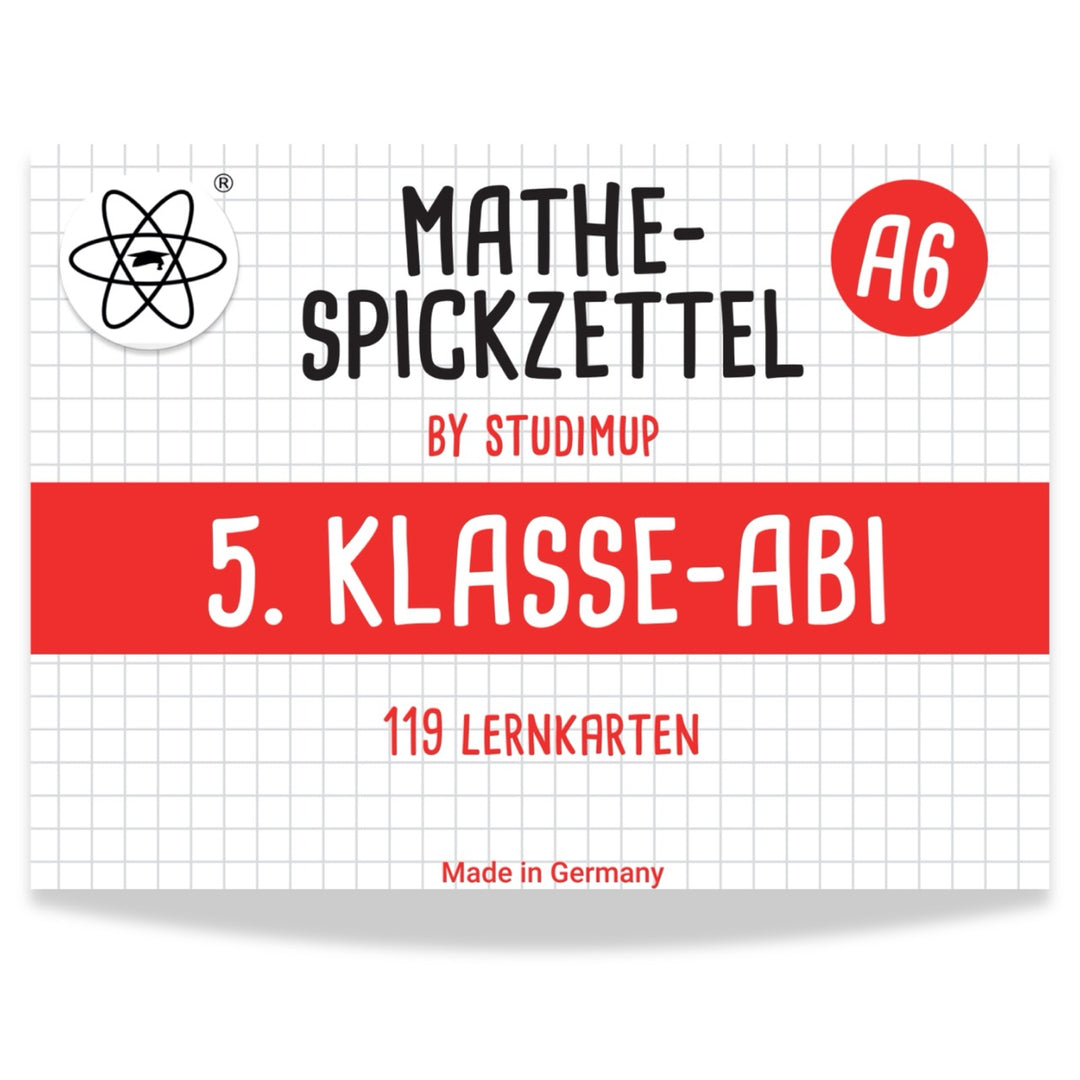 Mathe Spickzettel A6 Pro: Lernkarten für das Gymnasium | Studimup.
