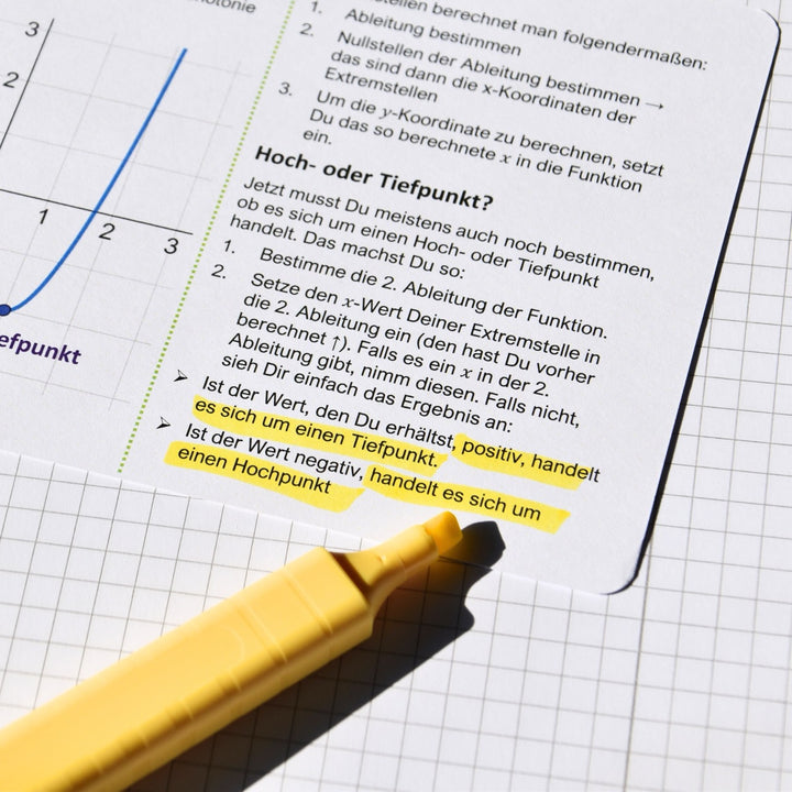 Mathe Spickzettel A6 Pro: Lernkarten für das Gymnasium | Studimup.