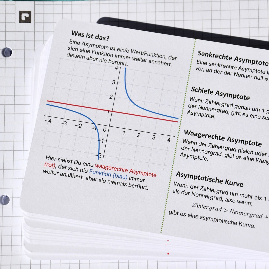 Mathe Spickzettel A6 Pro: Lernkarten für das Gymnasium | Studimup.