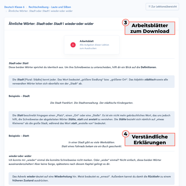 Deutsch Onlinekurse für die 5.-10. Klasse Onlinekurs