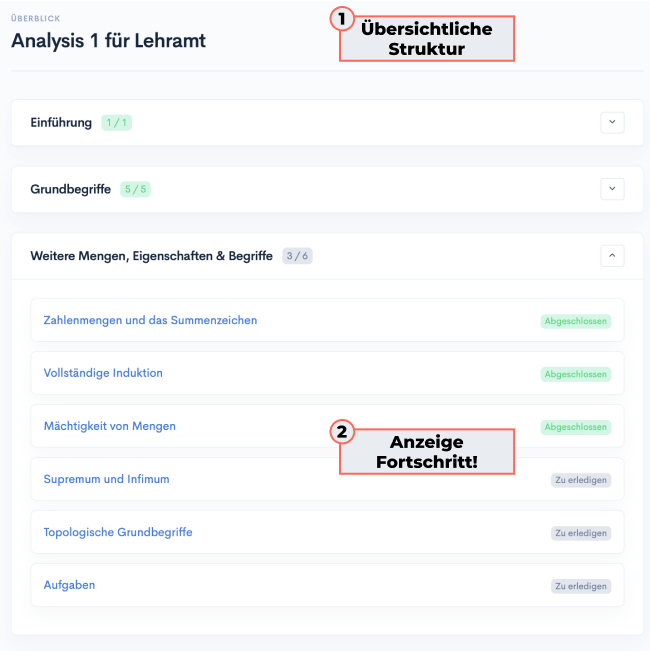 Mathe für Lehramt Onlinekurs Onlinekurs