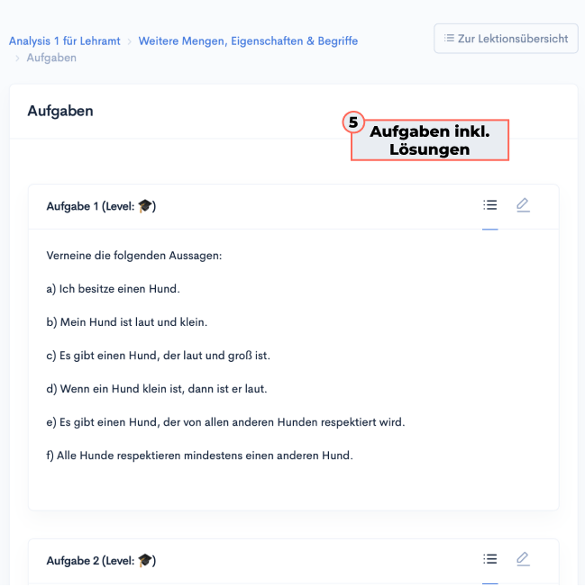 Mathe für Lehramt Onlinekurs Onlinekurs