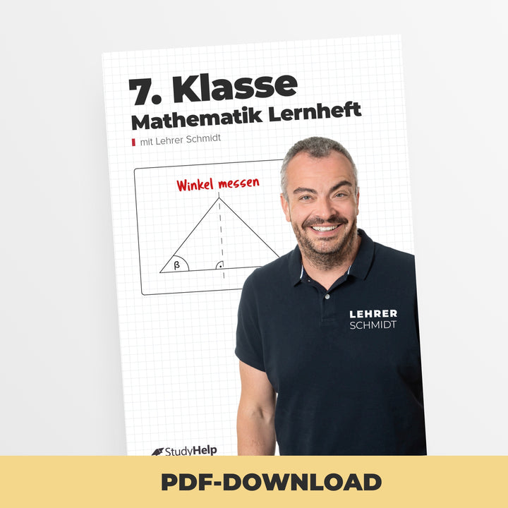 Mathematik Lernheft 7. Klasse by Lehrer Schmidt | StudyHelp Verlag.