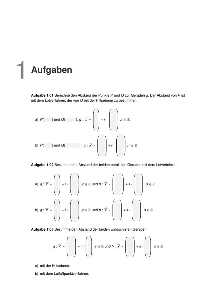 Aufgaben zu Abstandsberechnungen | StudyHelp Verlag.