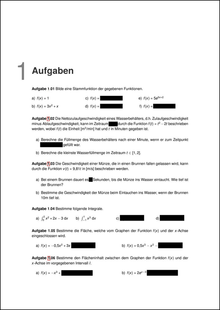 Aufgaben zu Integralrechnung | StudyHelp Verlag.