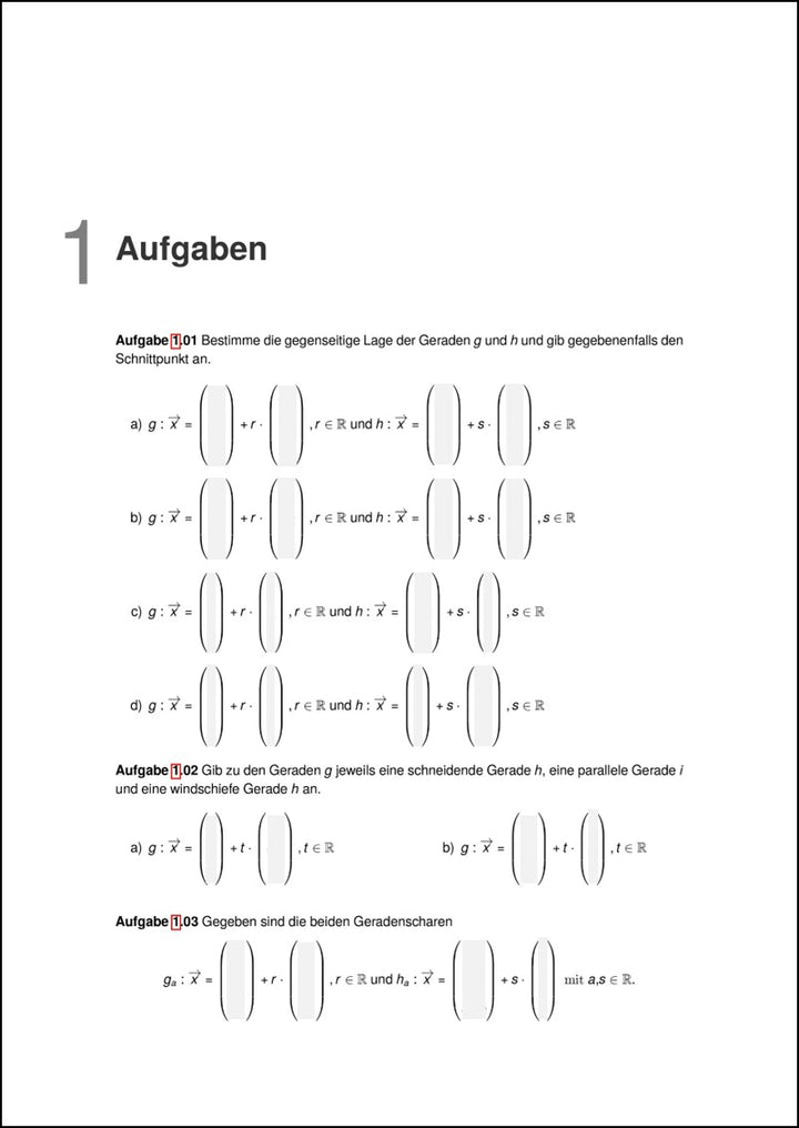 Aufgaben zu Lagebeziehungen | StudyHelp Verlag.