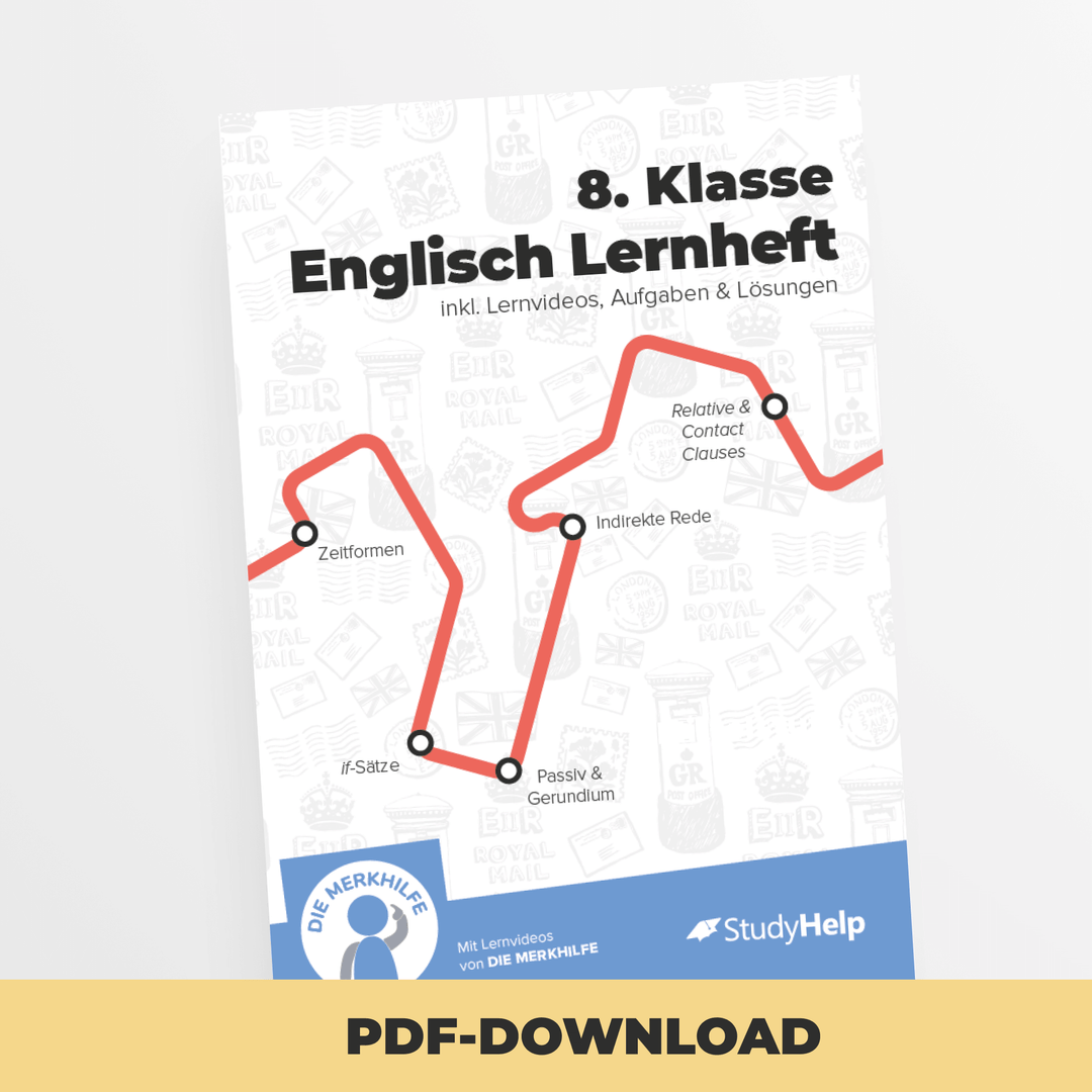 Englisch Lernheft 8. Klasse | StudyHelp Verlag.