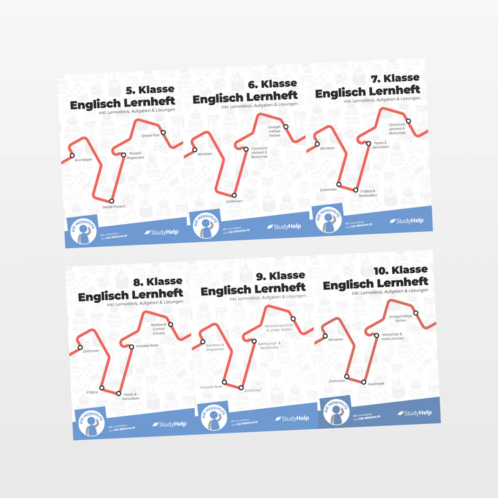 Englisch Lernhefte Set für die SEK 1 | StudyHelp Verlag.