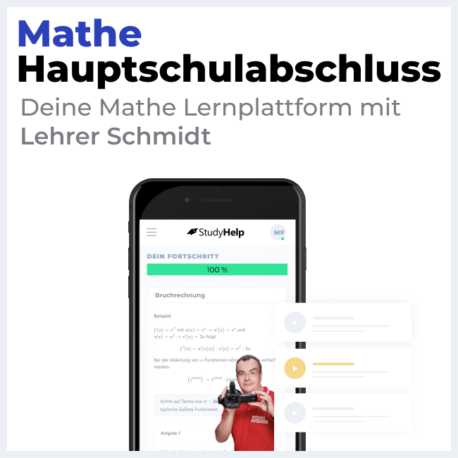 Mathe Onlinekurs Hauptschulabschluss Klasse 9 | StudyHelp Verlag.