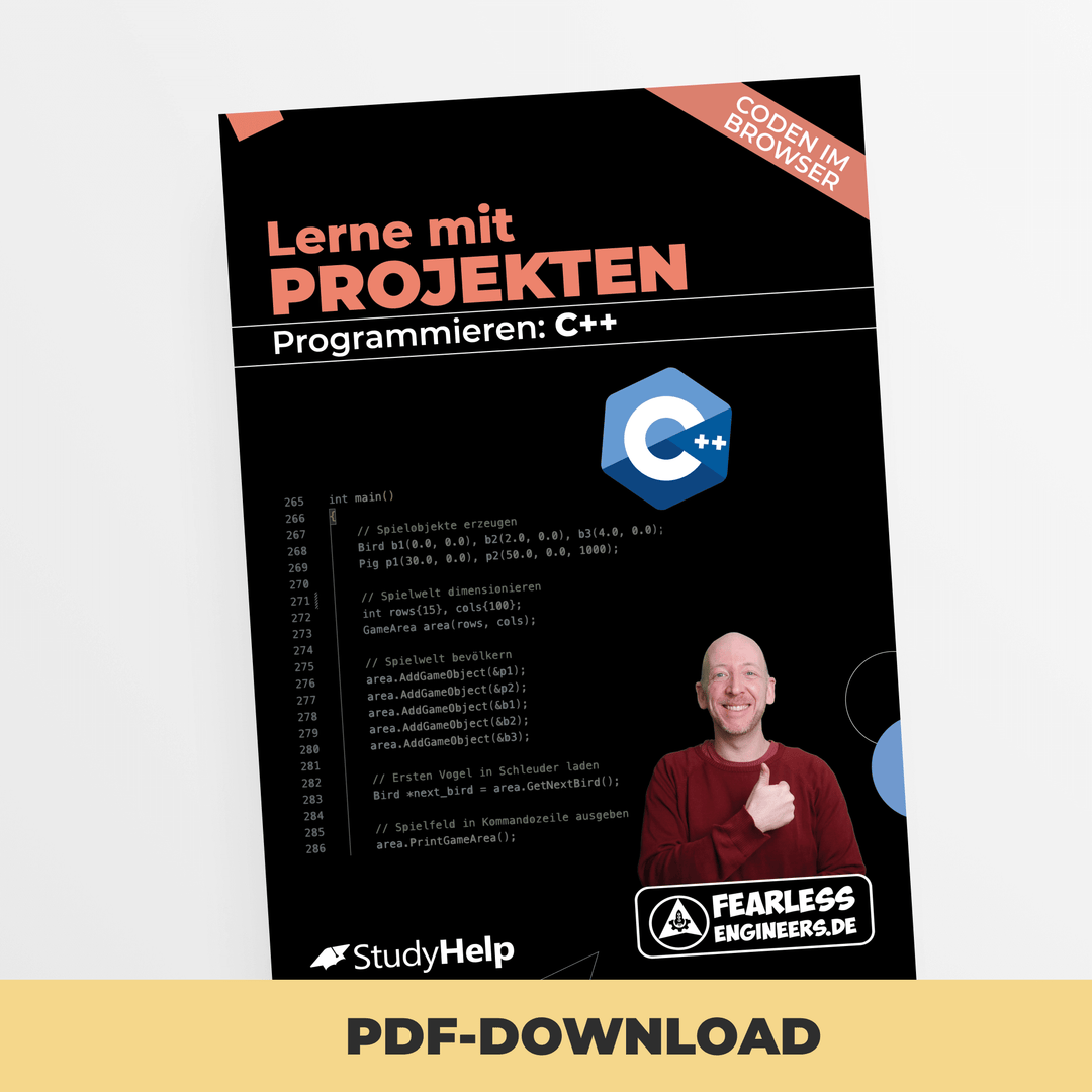 Lerne mit Projekten Programmieren: C++ | StudyHelp Verlag.