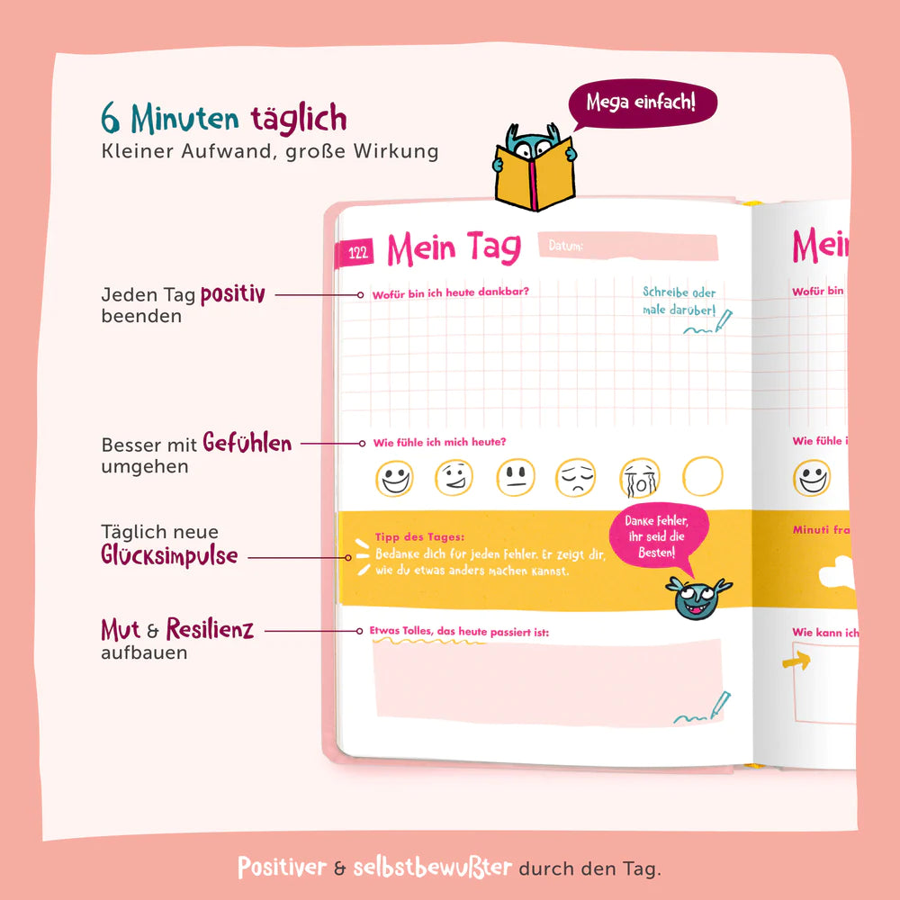 BIROYAL Gefühlstagebuch Kinder 6-12 Jahre - 100 Tage Tagebuch Mädchen und Jungs - Gefühle Buch Kinder mit 10 Spiele - Dankbarkeitstagebuch Kind für Umgang mit Emotionen und ein gutes Gefühl BIROYAL Gefühlstagebuch Kinder 6-12 Jahre - 100 Tage Tagebuch Mädchen und Jungs - Gefühle Buch Kinder mit 10 Spiele - Dankbarkeitstagebuch Kind für Umgang mit Emotionen und ein gutes Gefühl