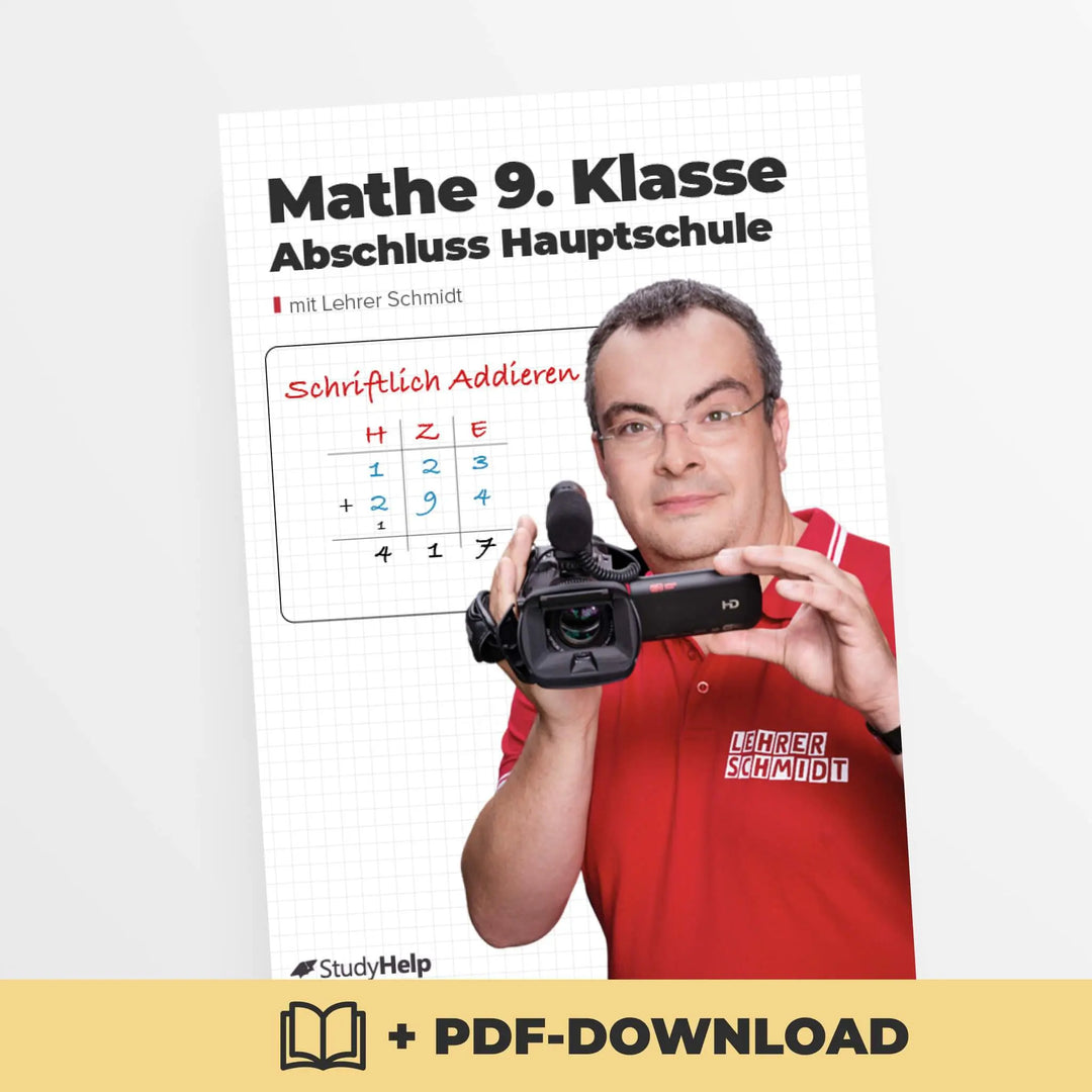 Mathe Hauptschulabschluss (9. Klasse) by Lehrer Schmidt | StudyHelp Verlag.