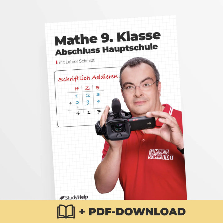 Mathe Hauptschulabschluss (9. Klasse) by Lehrer Schmidt | StudyHelp Verlag.