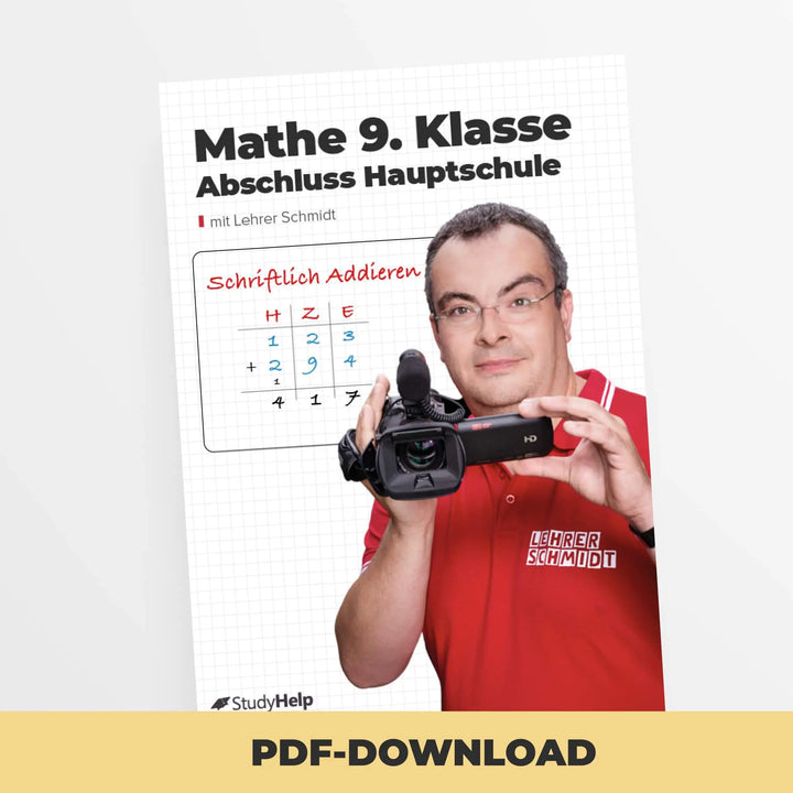 Mathe Hauptschulabschluss (9. Klasse) by Lehrer Schmidt | StudyHelp Verlag.