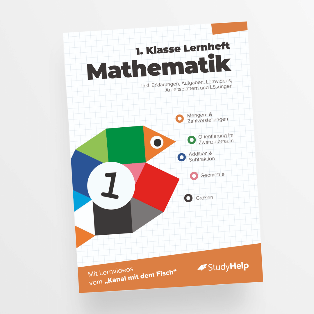 Mathematik Lernheft 1. Klasse - Der Kanal mit dem Fisch | StudyHelp Verlag.