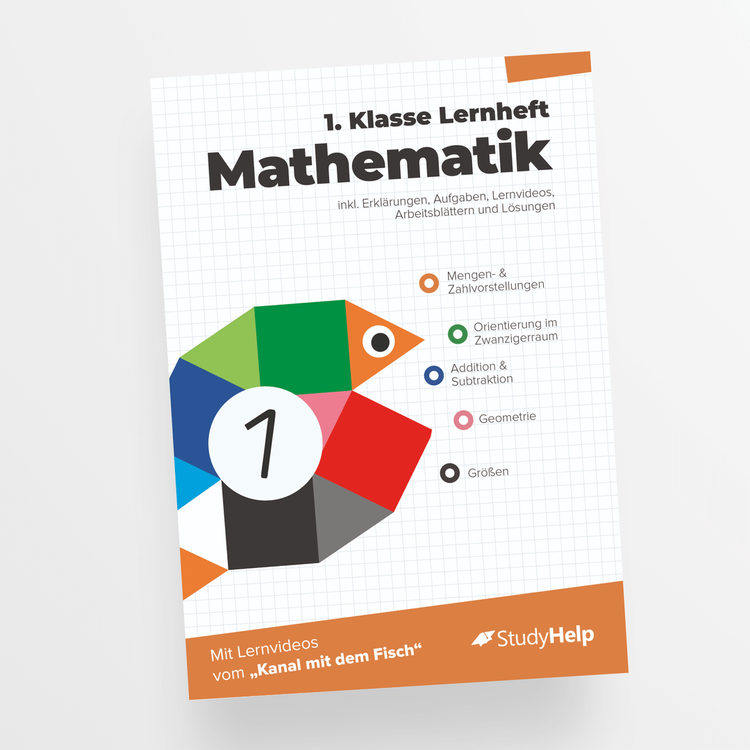 Mathematik Lernheft 1. Klasse - Der Kanal mit dem Fisch | StudyHelp Verlag.