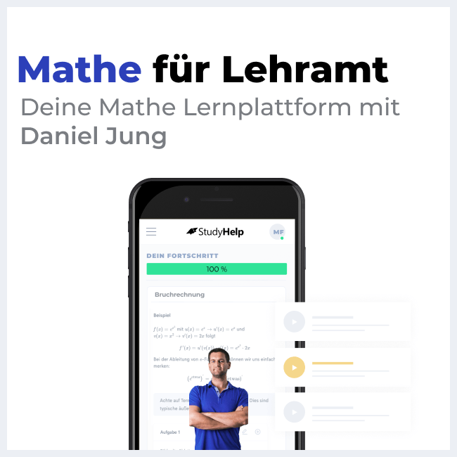 Mathe für Lehramt Onlinekurs | StudyHelp Verlag.