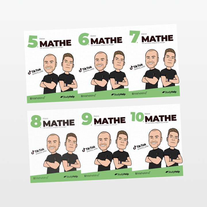 Mathe Lernhefte für Klasse 5 bis 10 by MatheMind | StudyHelp Verlag.