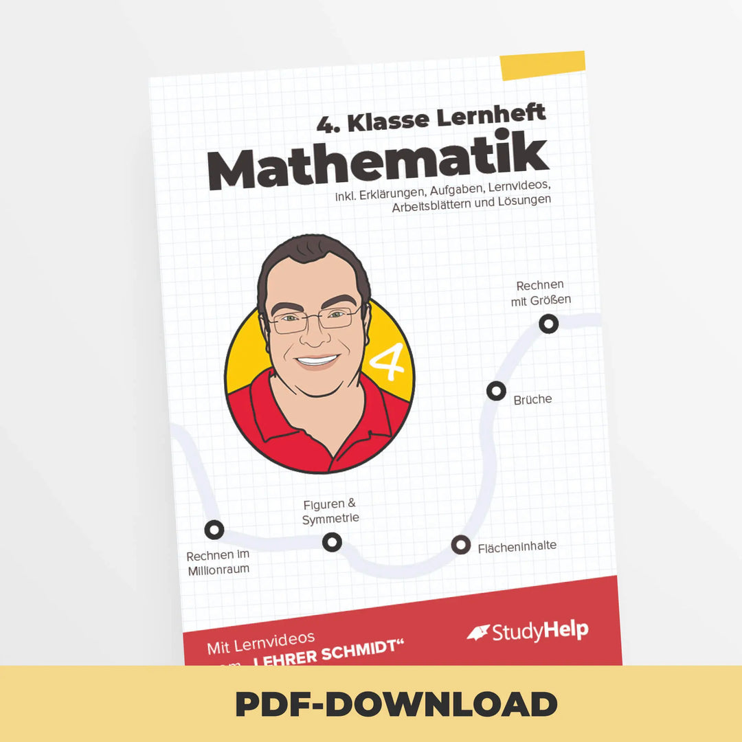 Mathematik Lernheft 4. Klasse - Lehrer Schmidt | StudyHelp Verlag.