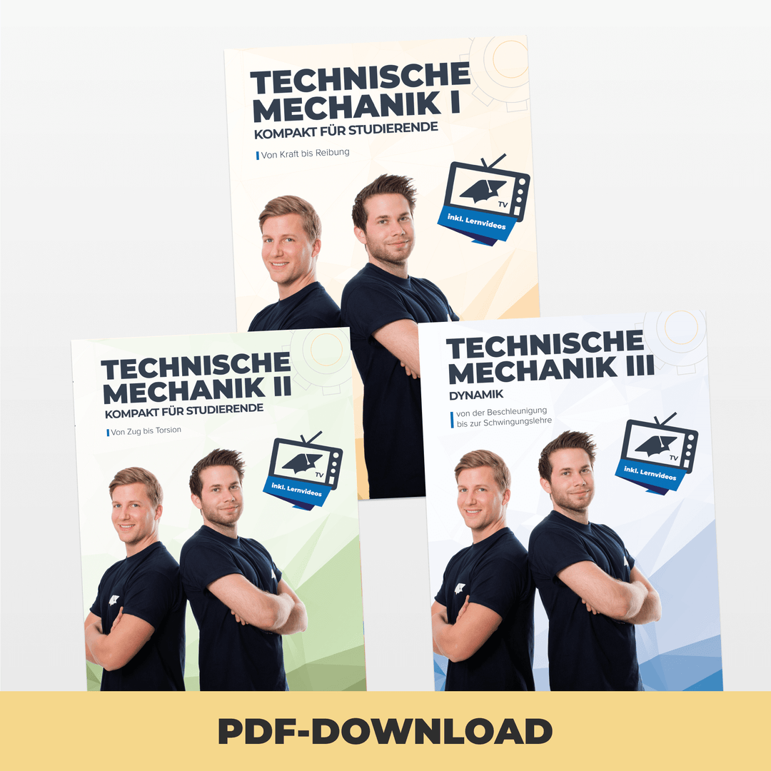 Technische Mechanik 1, 2 & 3 Lernhefte Set | StudyHelp Verlag.