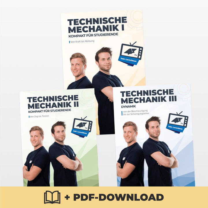 Technische Mechanik 1, 2 & 3 Lernhefte Set | StudyHelp Verlag.